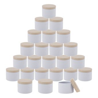 24 pc 8oz Candle Tin with Lids for Making Candles Bulk 2.36"x3.15"