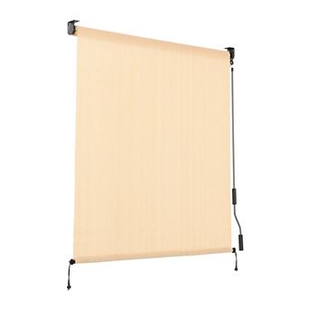 Aoodor Patio Roller Shade HDPE Fabric Outdoor Roll Up Shade with UV Protection