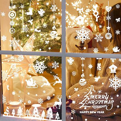 Pendant Christmas Tree Christmas Decor for Windows White 1 Set
