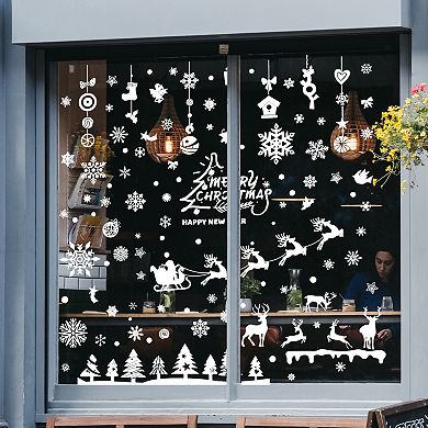 Pendant Christmas Tree Christmas Decor for Windows White 1 Set