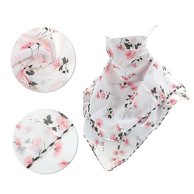 Floral Printed Triangle Earloop Neck Gaiter for Outdoor Sports Activities 1 Pc