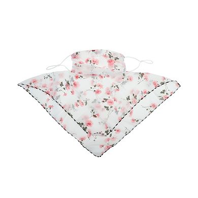 Floral Printed Triangle Earloop Neck Gaiter for Outdoor Sports Activities 1 Pc