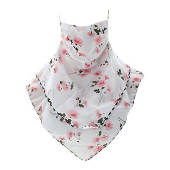 Floral Printed Triangle Earloop Neck Gaiter for Outdoor Sports Activities 1 pc