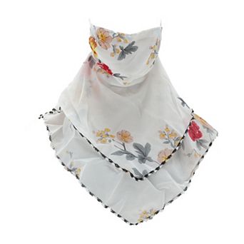 Floral Printed Triangle Earloop Neck Gaiter for Outdoor Sports Activities 1 pc
