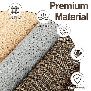 Aoodor Patio Roller Shade HDPE Fabric Outdoor Roll Up Shade with UV Protection