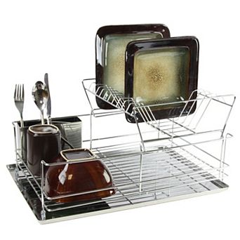 Megachef Pro 15.5 Inch Stainless Iron Shelf Dish Rack