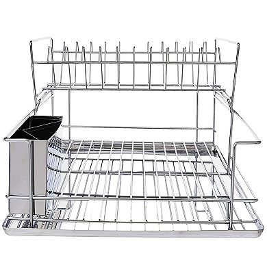 Megachef Pro 15.5 Inch Stainless Iron Shelf Dish Rack