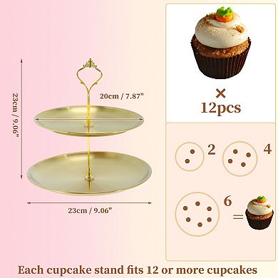 2 Tier Dessert Cupcake Stand Round for Donuts Fruits 1 Set