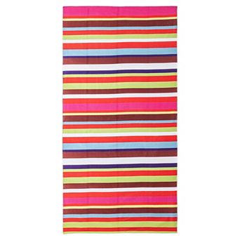 1 Pack Colorful Striped Beach Towel Sand Free Super Absorbent Swim Towel Versatile for Bath 71" x35"