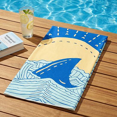 Dolphin Print Beach Towel Sand Free Quick Dry Absorbent Towel for Beach Pool Travel 63" x 31"