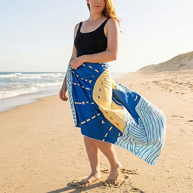 Dolphin Print Beach Towel Sand Free Quick Dry Absorbent Towel for Beach Pool Travel 63" x 31"