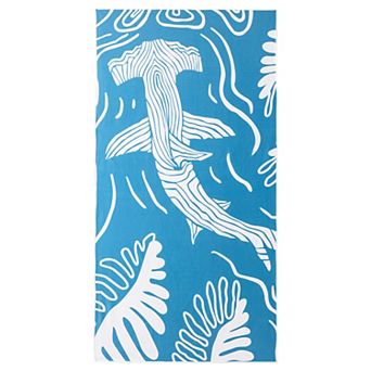 Dolphin Print Beach Towel Sand Free Quick Dry Absorbent Towel for Beach Pool Travel 63" x 31"