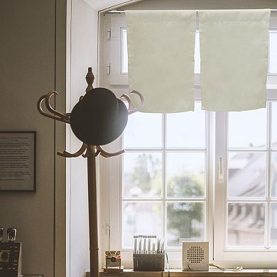 2 Pcs Blackout Short Window Curtains, Thermal Curtain for Cold Protection, 23.62"L x 15.75"W, Beige