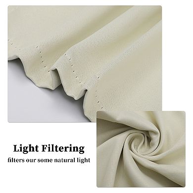 2 Pcs Blackout Short Window Curtains, Thermal Curtain for Cold Protection, 23.62"L x 15.75"W, Beige