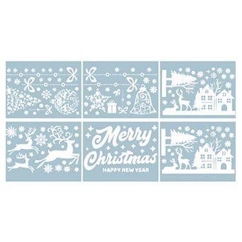 Christmas Ornament Design Christmas Decor for Windows and Home White 1 Set
