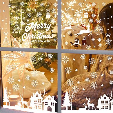 Christmas Ornament Design Christmas Decor for Windows and Home White 1 Set
