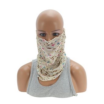 Ditsy Floral Print Earloop Neck Gaiter for Outdoor Sports Activities 1 pc