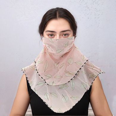 Flower Triangle Earloop Neck Gaiter for Outdoor Sports Activities 1 Pc