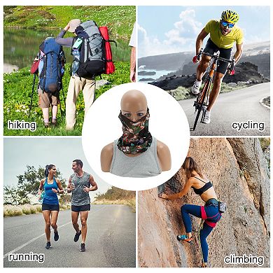 Stylish Flower Leaf Earloop Neck Gaiter for Outdoor Activities 1 Pc