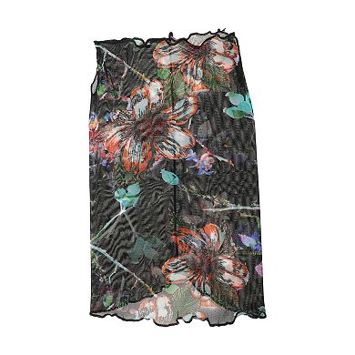 Stylish Flower Leaf Earloop Neck Gaiter for Outdoor Activities 1 Pc