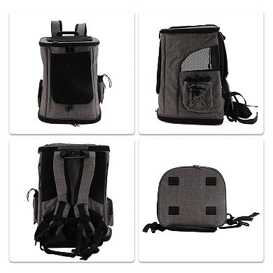 1Pc Pet Carrier Backpack with Sturdy Steel Frame for Cats and Small Dogs