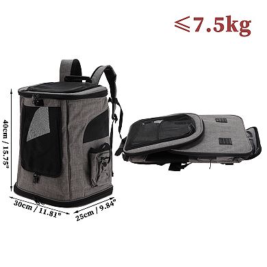 1Pc Pet Carrier Backpack with Sturdy Steel Frame for Cats and Small Dogs