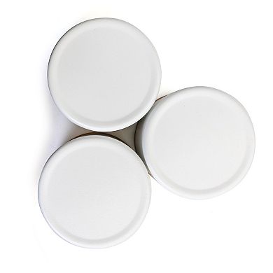 Megachef Pro Kitchen Food Storage and Organization 4 Piece Canister Set in White