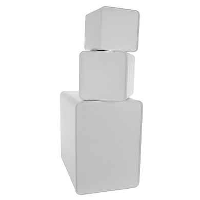 Megachef Pro Kitchen Food Storage and Organization 5 Piece Canister Set in White