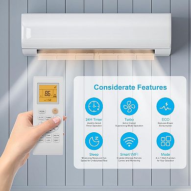 12,000 BTU Ductless Mini Split Air Conditioner with Heater