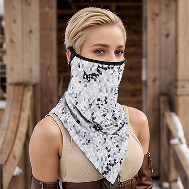 Geometric Triangle Earloop Neck Gaiter for Outdoor Sports Activities 1 Pc
