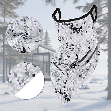 Geometric Triangle Earloop Neck Gaiter for Outdoor Sports Activities 1 Pc