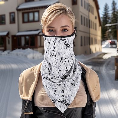 Geometric Triangle Earloop Neck Gaiter for Outdoor Sports Activities 1 Pc