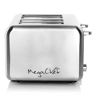 Megachef Pro 4 Slice Toaster in Stainless Steel Silver