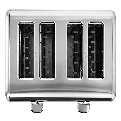 Megachef Pro 4 Slice Toaster in Stainless Steel Silver