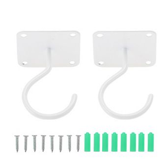 2 pc Plant Hanger with Screws 3.2inch Iron Plant Hangers White