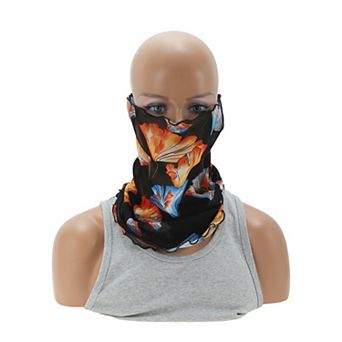 Stylish Flower Leaf Earloop Neck Gaiter for Outdoor Activities 1 pc
