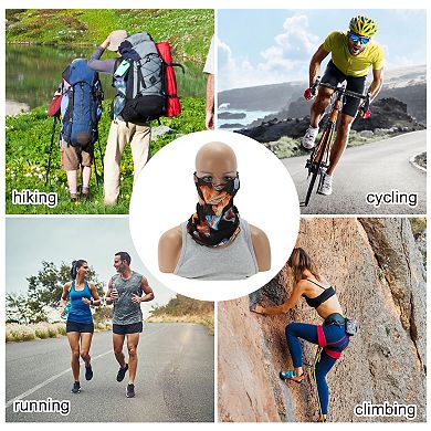 Stylish Flower Leaf Earloop Neck Gaiter for Outdoor Activities 1 Pc
