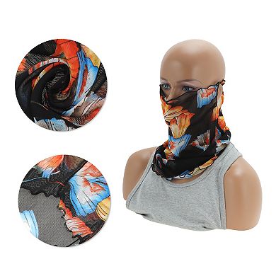 Stylish Flower Leaf Earloop Neck Gaiter for Outdoor Activities 1 Pc