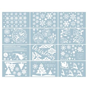 Pendant Pattern Christmas Decor for Windows and Home White 1 Set
