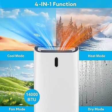 14,000 BTU 4-in-1 Portable Evaporative Air Cooler