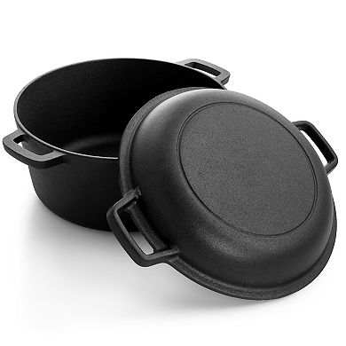 Megachef Pro 12 Piece Round PreSeasoned Cast Iron Cookware Set