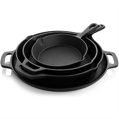 Megachef Pro 12 Piece Round PreSeasoned Cast Iron Cookware Set