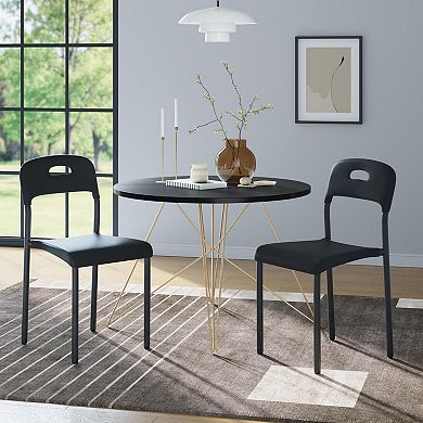 2Pcs Dining Chairs,Sturdy Metal Legs