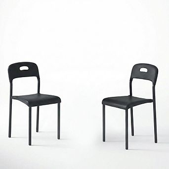 2 pc Dining Chairs,Sturdy Metal Legs