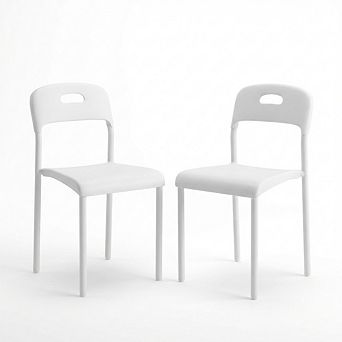 2 pc Dining Chairs,Sturdy Metal Legs