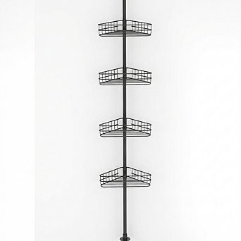 Adjustable Shower Caddy Corner for Bathroom,4 tier Rustproof Bathroom Organizer Shelves