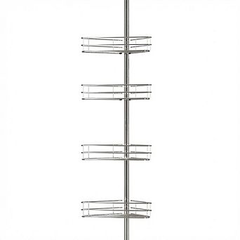Adjustable Shower Caddy Corner for Bathroom,4 tier Rustproof Bathroom Organizer Shelves