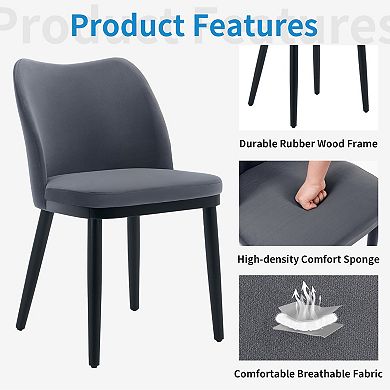 Upholstered Dining Chairs Set of 2