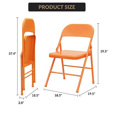 Steel Folding Chairs 4-Pack
