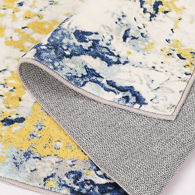 Pearl Velvet Washable Foldable Abstract Ink Dance Carpet